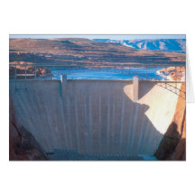 Glen Canyon Dam on the Colorado River at Page, Card
