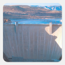 Glen Canyon Dam on the Colorado River at Page, Square Stickers
