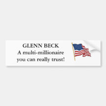 GLENN BECK, millionaire Bumper Sticker