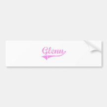 Glenn Last Name Classic Style Bumper Stickers