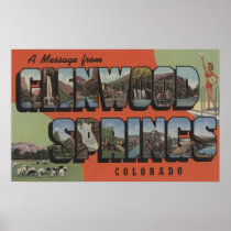 Glenwood Springs, Colorado - Large Letter Scenes 2 Print