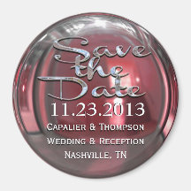 Glimmer Petal Save the Date  Magnet