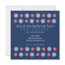 Glimmering Stars Fourth of July Party Invitations