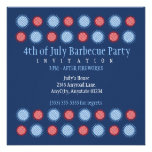 Glimmering Stars Fourth of July Party Invitations invitations