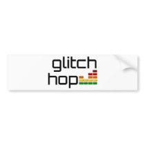 Glitch Hop with Volume Equalizer Bumper Stickers