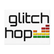 Glitch Hop with Volume Equalizer Postcard