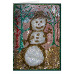 Glitter 3D Snowman Collage Greeting Cards