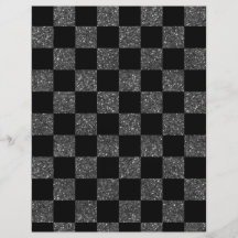 Glitter black glitter checkered pattern full color flyer