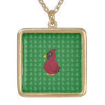 Glitter cardinal green christmas trees pattern jewelry