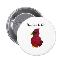 Glitter cardinal pin
