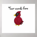 Glitter cardinal posters