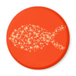 Glitter Fish Refrigerator Magnets