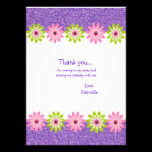 Glitter & FLowers Girls Birthday Thank you invitations