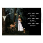 Glitter in the forest -Fairy fantasy card-custom