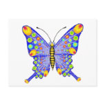Glitter look butterfly post card