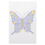 Glitter look butterfly custom stationery