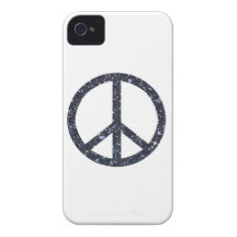 Glitter Peace Sign Case-Mate iPhone 4 Case