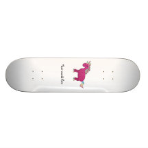 Glitter pink unicorn skate board deck