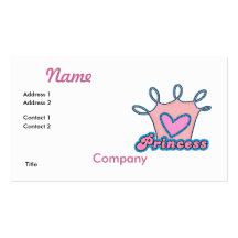 Glitter Princess Design Business Cards