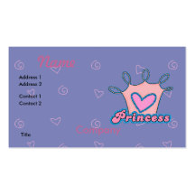 Glitter Princess Design Business Cards
