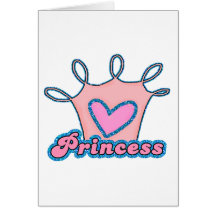 Glitter Princess Design Greeting Card