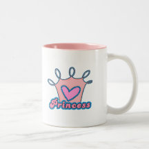 Glitter Princess Design Mugs