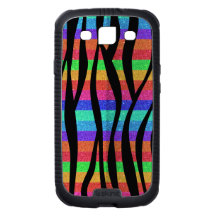Glitter rainbow zebra stripes