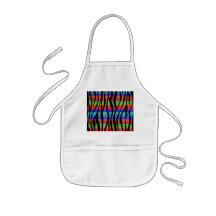 Glitter Rainbow zebra stripes Apron