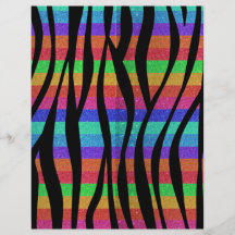 Glitter Rainbow zebra stripes Custom Flyer