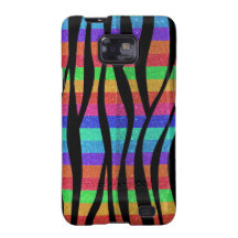 Glitter rainbow zebra stripes galaxy s2 covers