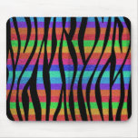 Glitter Rainbow zebra stripes Mousepad