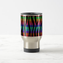 Glitter Rainbow zebra stripes Mugs