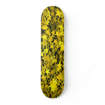 glitter_stars_yellow skateboard decks
