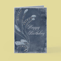 Glitter Swirls Birthday cards