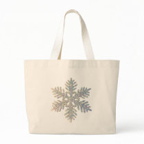 Glittery Snowflake Tote Bags