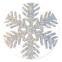 Glittery Snowflake Stickers