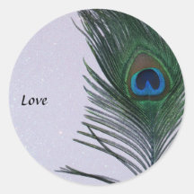 Glittery White Peacock Feather Still Life Sticker