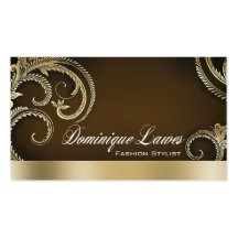 "Glitz Glam" - Classy Chic Elegant Fashion Stylist Business Card Templates