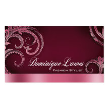 "Glitz Glam" - Classy Chic Elegant Fashion Stylist Business Card