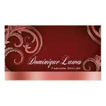 "Glitz Glam" - Classy Chic Elegant Fashion Stylist Business Cards