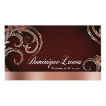 "Glitz Glam" - Classy Chic Elegant Fashion Stylist Business Card