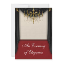 Glitz Glamour Black Tie Prom Invitations