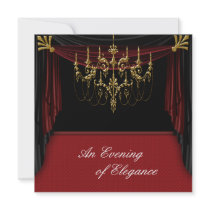 Glitz Glamour Black Tie Prom Invitations
