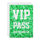 Glitz Green 'VIP PASS' invitation