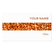Glitz Orange stripe business card white