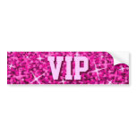 Glitz Pink 'VIP MUM' bumper sticker