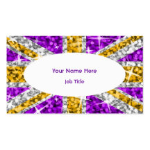Glitz UK "Gold" white oval business card