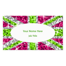 Glitz UK Lime white oval business card template