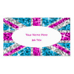 Glitz UK Pink white oval business card template