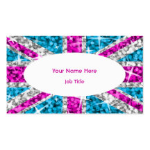 Glitz UK Pink white oval business card template